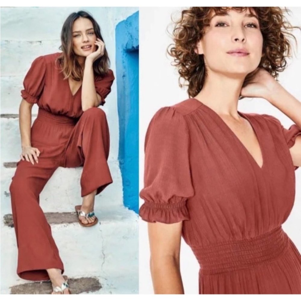 Boden Jasmine Smocked Waist Jumpsuit